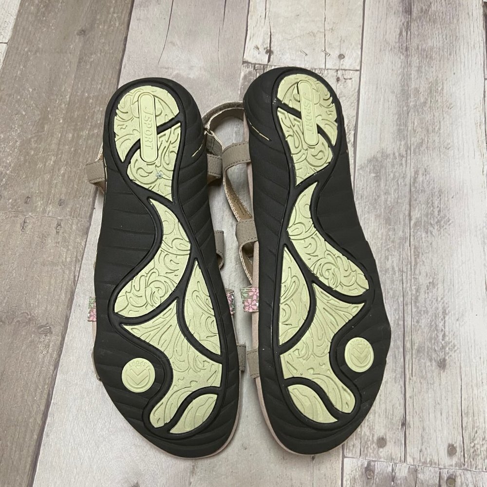 NWB J Sport by Jambu Woodland Taupe Sandals Sz 9.5 - Picture 6 of 6